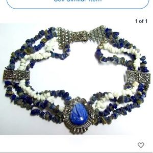 NOVADAB Sodalite & More Chunky BOHO Necklace